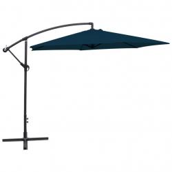Parasol de jardin en porte-à-faux 3 m bleu alsavelo