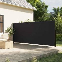 Auvent latéral rétractable noir 160x600 cm alsavelo