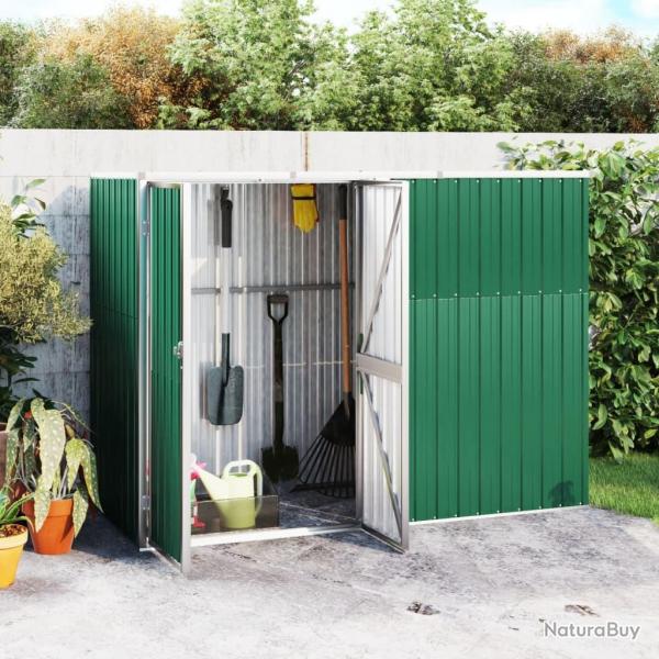Abri  outils de jardin Vert 225x89x161 cm Acier galvanis alsavelo