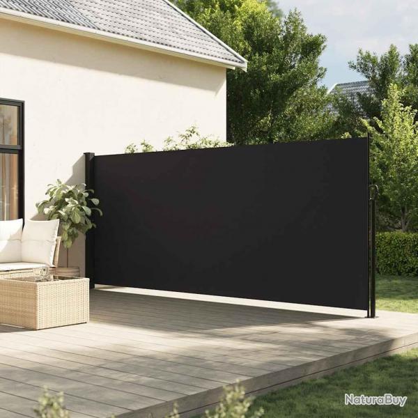 Auvent latral rtractable noir 180x600 cm alsavelo