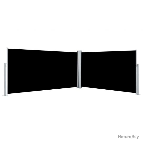 Auvent latral rtractable Noir 160x600 cm alsavelo