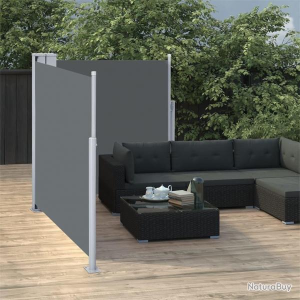 Auvent latral rtractable Anthracite 100 x 600 cm alsavelo