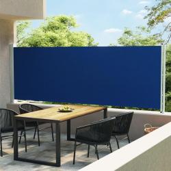 Auvent latéral rétractable de patio 160x600 cm Bleu alsavelo