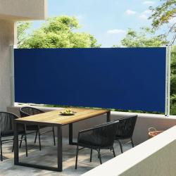 Auvent latéral rétractable de patio 600x160 cm bleu alsavelo