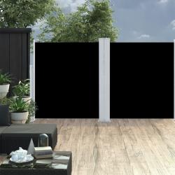 Auvent latéral rétractable Noir 140x600 cm alsavelo