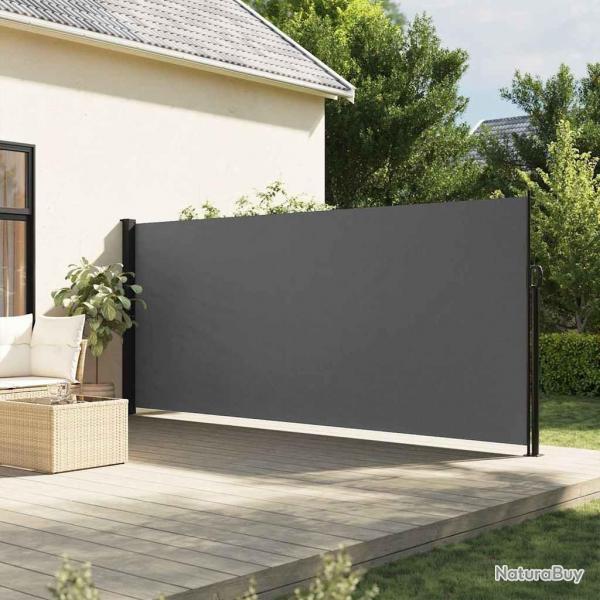 Auvent latral rtractable anthracite 160x500 cm alsavelo