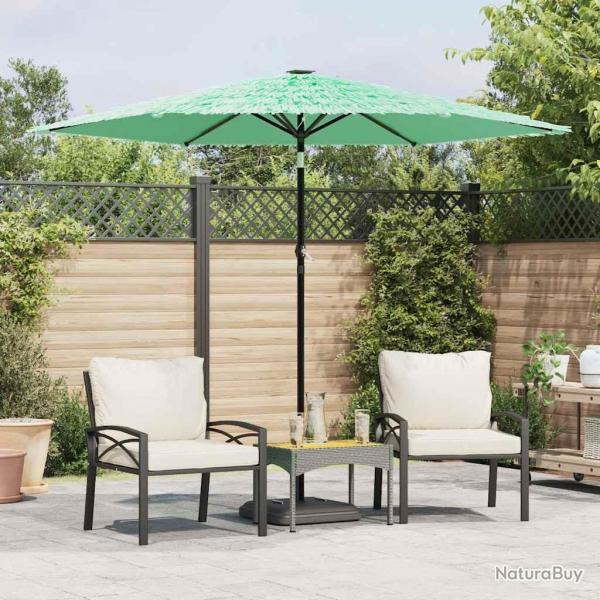 Parasol de jardin avec mt en acier vert 268x268x226 cm alsavelo