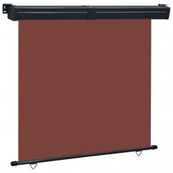 Auvent latéral de balcon 175x250 cm Marron alsavelo
