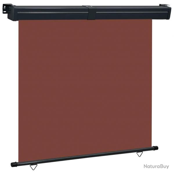 Auvent latral de balcon 175x250 cm Marron alsavelo