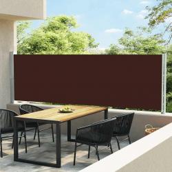Auvent latéral rétractable de patio 140x600 cm Marron alsavelo
