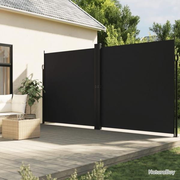Auvent latral rtractable noir 200x600 cm alsavelo