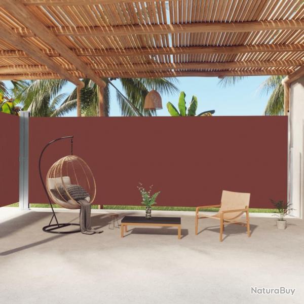 Auvent latral rtractable Marron 220x1000 cm alsavelo