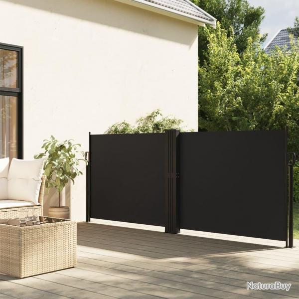 Auvent latral rtractable noir 140x1000 cm alsavelo