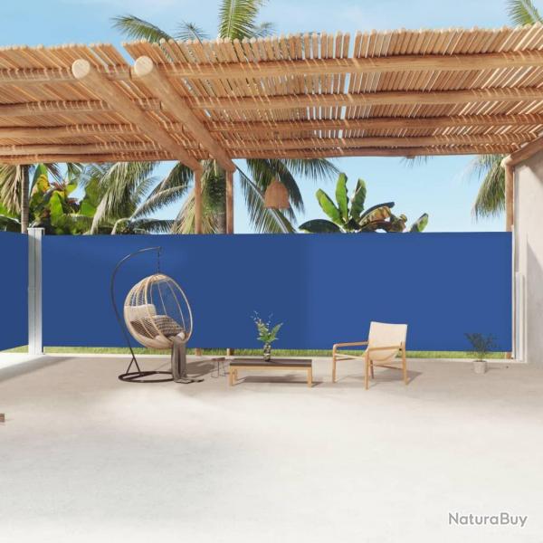 Auvent latral rtractable Bleu 200x1200 cm alsavelo
