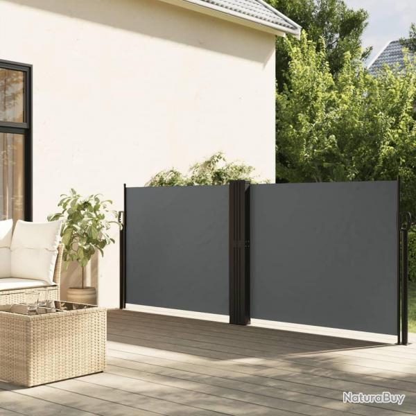 Auvent latral rtractable anthracite 140x1000 cm alsavelo