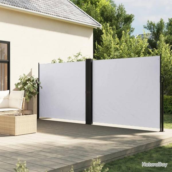 Auvent latral rtractable blanc 160x1000 cm alsavelo