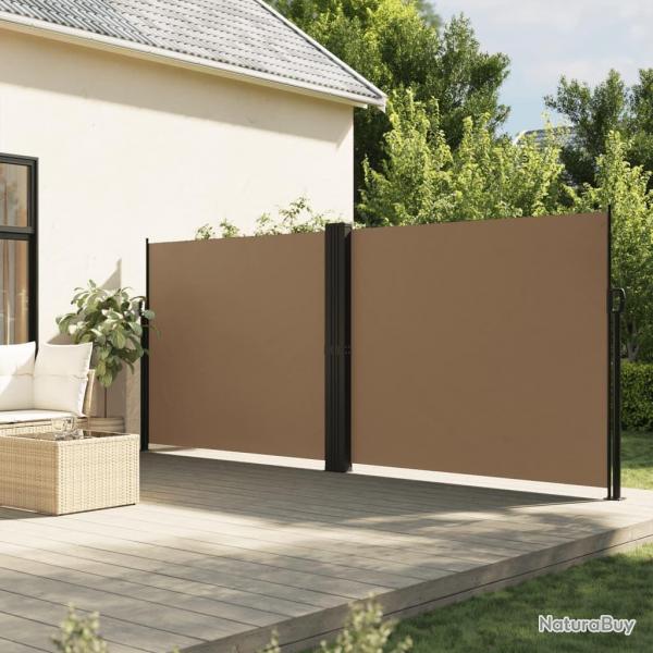 Auvent latral rtractable taupe 160x1200 cm alsavelo