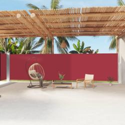 Auvent latéral rétractable Rouge 200x1200 cm alsavelo