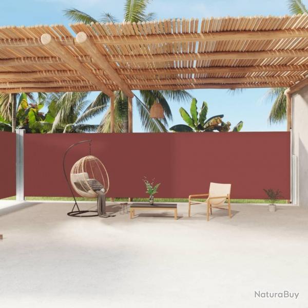 Auvent latral rtractable Marron 200x1200 cm alsavelo