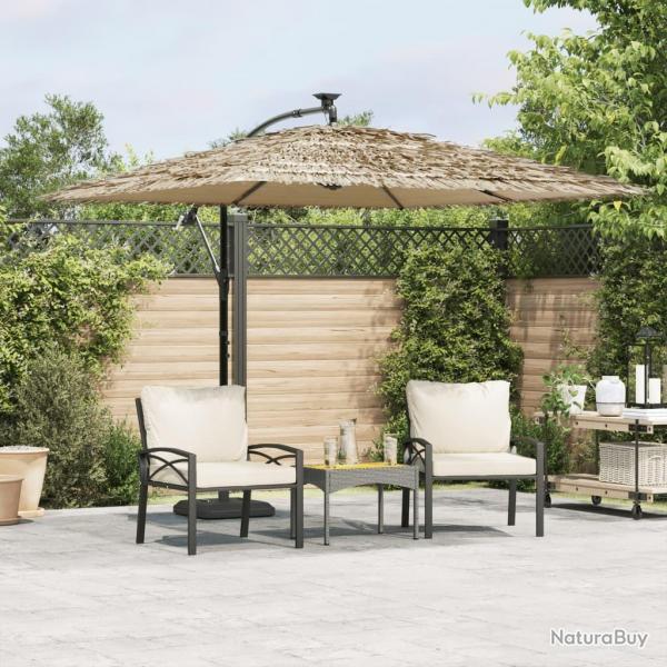 Parasol de jardin avec mt en acier marron 269x269x235 cm alsavelo