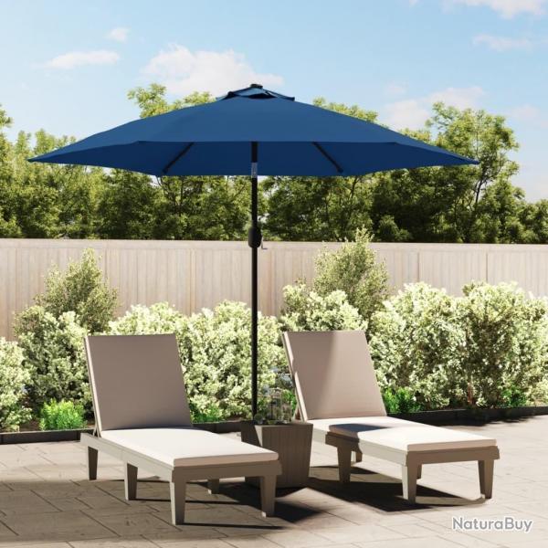 Parasol d'extrieur avec lumires LED et mt en acier Azur alsavelo