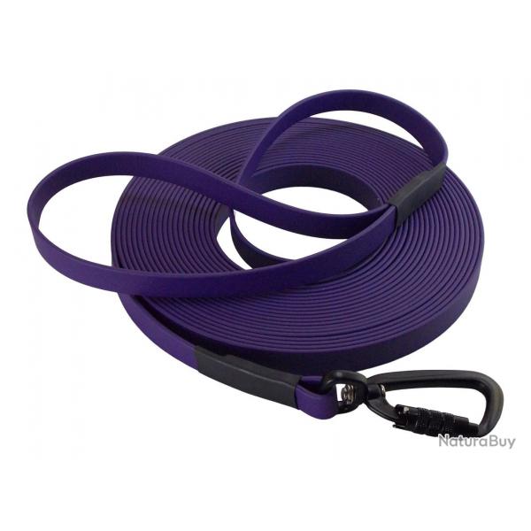 Longe BIOTHANE Twist-Lock 16 mm Violet 5 m AVEC poigne