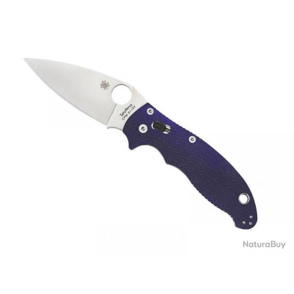 COUTEAU SPYDERCO MANIX 2 G10 BLEU - Couteaux pliants classiques (13157727)