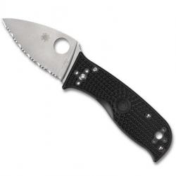 COUTEAU SPYDERCO LIL' TEMPERANCE 3 NOIR A DENTS