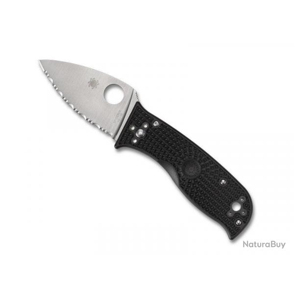 COUTEAU SPYDERCO LIL' TEMPERANCE 3 NOIR A DENTS