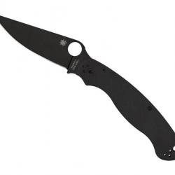 COUTEAU SPYDERCO MILITARY 2 G10 TOUT NOIR