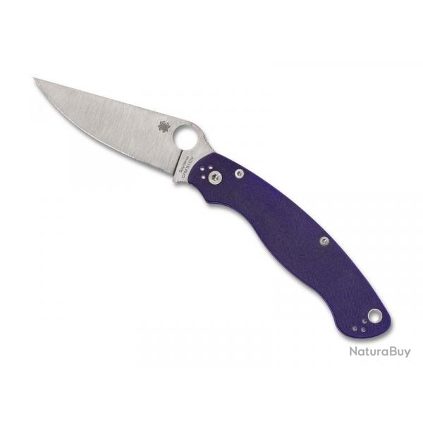 COUTEAU SPYDERCO MILITARY 2 G10 BLEU