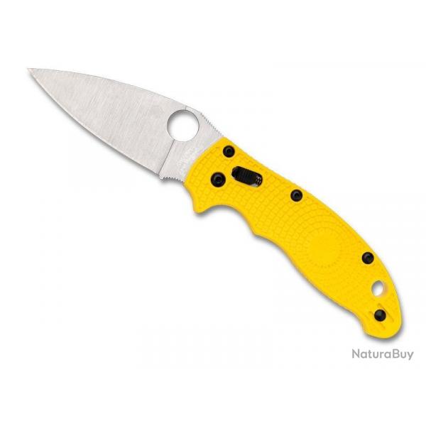 COUTEAU SPYDERCO MANIX 2 SALT JAUNE