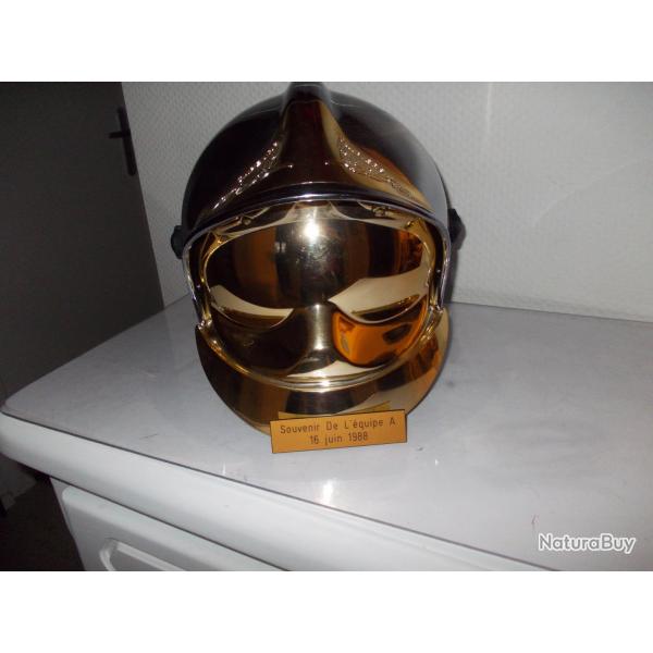 CASQUE SAPEURS POMPIERS F1S " SEAU A CHAMPAGNE " 1987