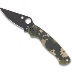 COUTEAU SPYDERCO PARA MILITARY 2 CAMO LAME NOIRE