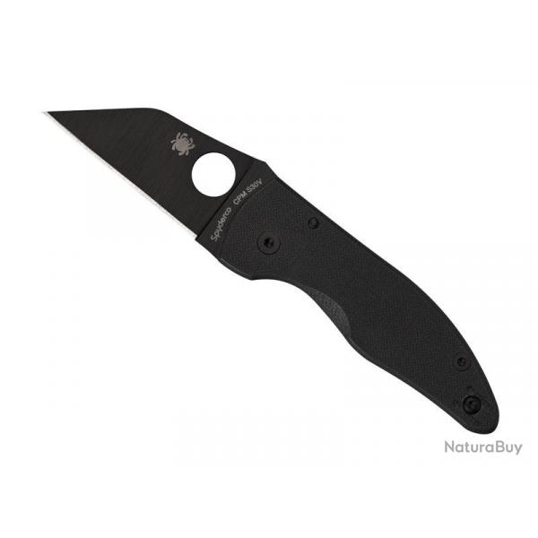 COUTEAU SPYDERCO MICROJIMBO G10 TOUT NOIR