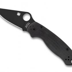 COUTEAU SPYDERCO PARA 3 G10 NOIR LAME NOIRE