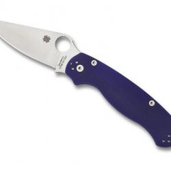 COUTEAU SPYDERCO PARA MILITARY 2 G10 BLEU