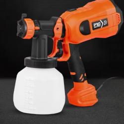 Pistolet à Peinture Pulvérisateur Electrique 1200ml 750W 4 Tailles de Buse Contrôle de Flux