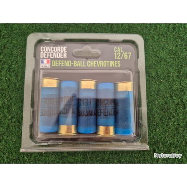 Cartouches defend-ball Cal 12/67 chevrotines lastomre