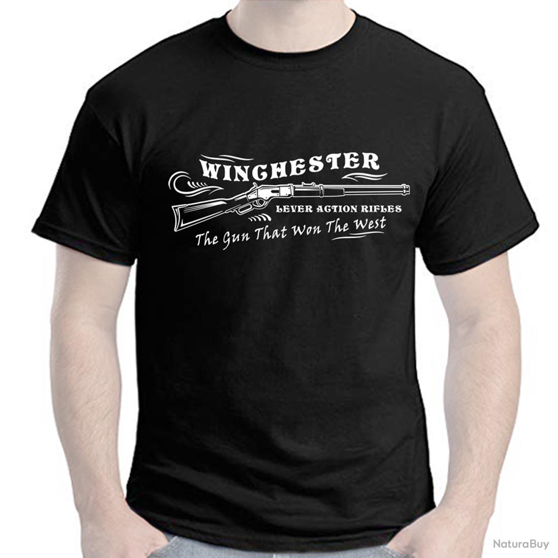 T-SHIRT - WINCHESTER LEVER ACTION RIFLES - calibre .44-40 -carabine ...