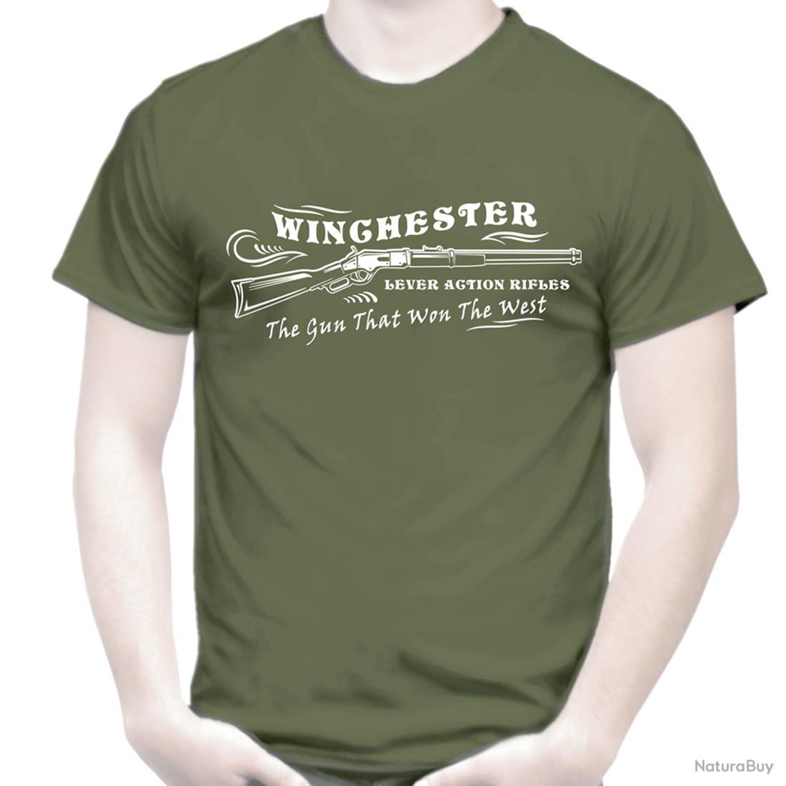 T-SHIRT - WINCHESTER LEVER ACTION RIFLES - carabine Western culte ...