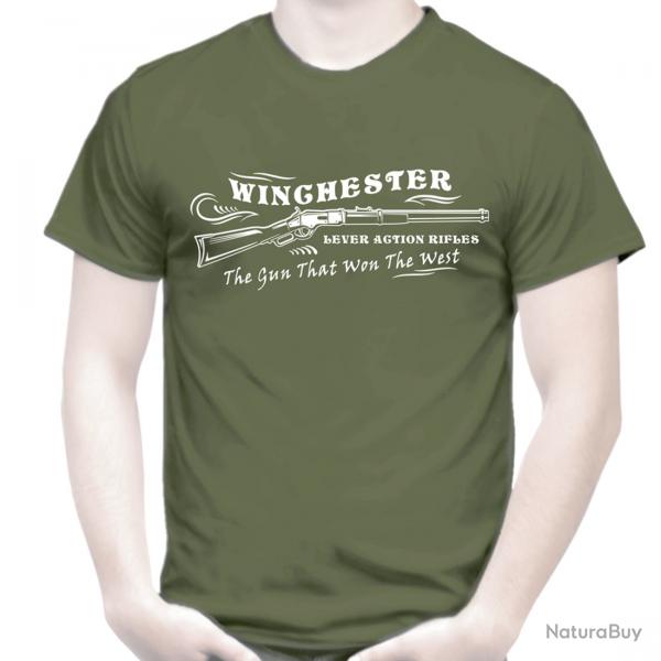 T-SHIRT - WINCHESTER LEVER ACTION RIFLES - carabine Western culte ...