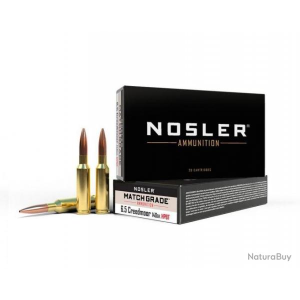 NOSLER 6.5MM CRDMR 140 grains CC HPBT match grade - boite 20