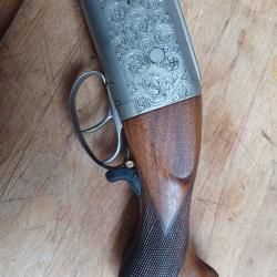 SUPERBE FUSIL SUPERPOSÉ  BABY BRETTON  FRANÇAIS GRAVÉ BÉCASSIER  CH70 RAYÉ, FULL,DEMI PARFAIT ÉTAT!