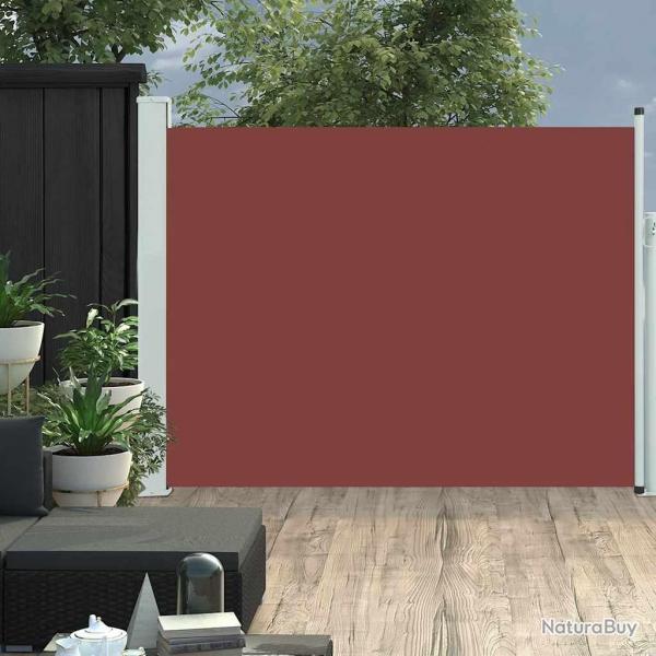 Auvent latral rtractable de patio 140x500 cm Marron alsavelo