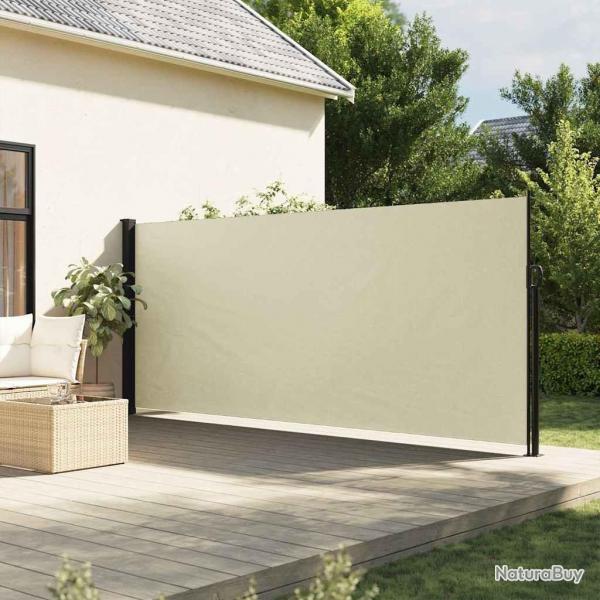 Auvent latral rtractable crme 160x600 cm alsavelo
