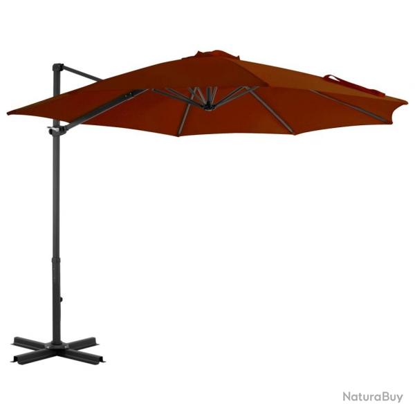 Parasol de jardin en porte--faux avec mt en aluminium alsavelo