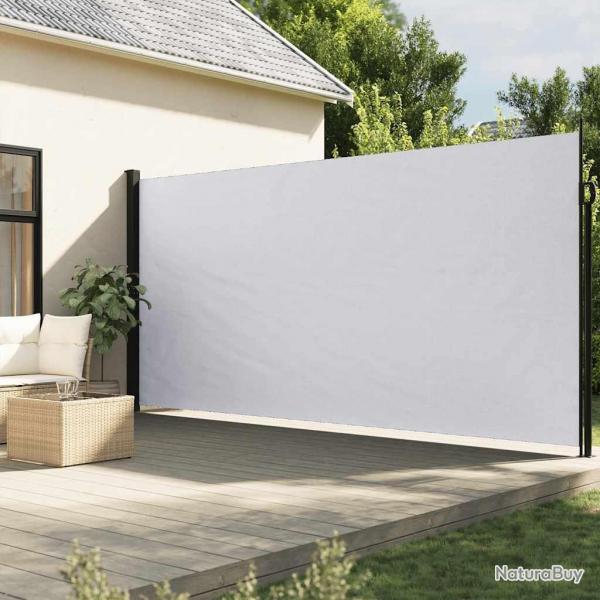 Auvent latral rtractable blanc 200x600 cm alsavelo