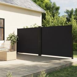 Auvent latéral rétractable noir 160x1000 cm alsavelo