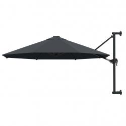 Parasol mural avec mât métallique 300 cm Anthracite alsavelo
